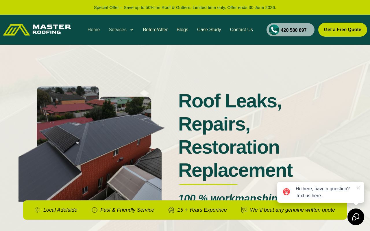 Master Roofing Adelaide - Roof Repairs & Restoration Specialist in Adelaide