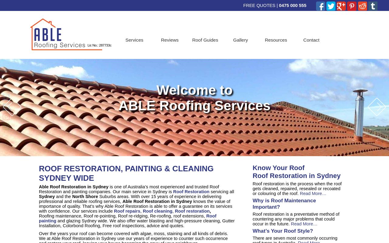 Able Roof Restoration