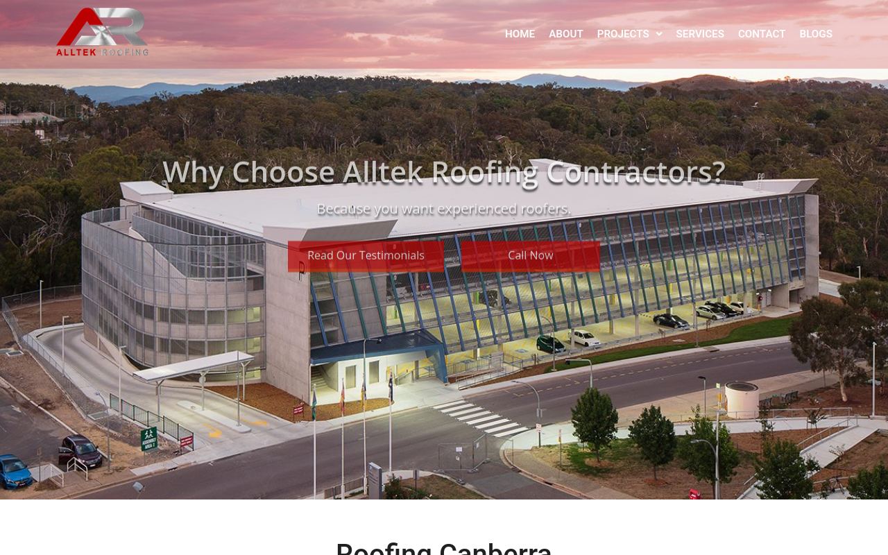Alltek Roofing website preview