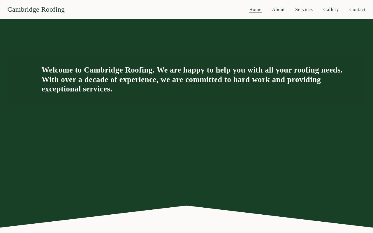 Cambridge roofing website