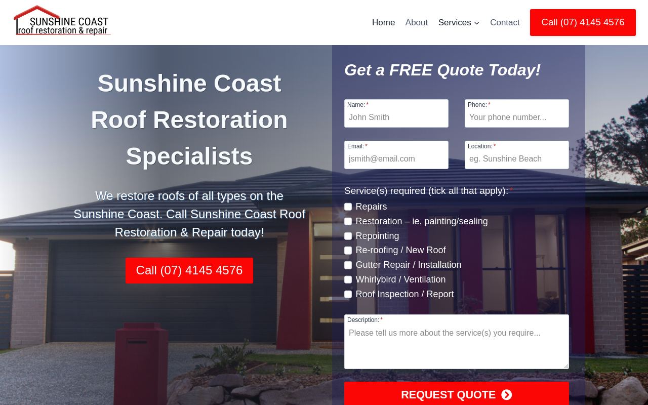Sunshine Coast Roof Restoration & Repair