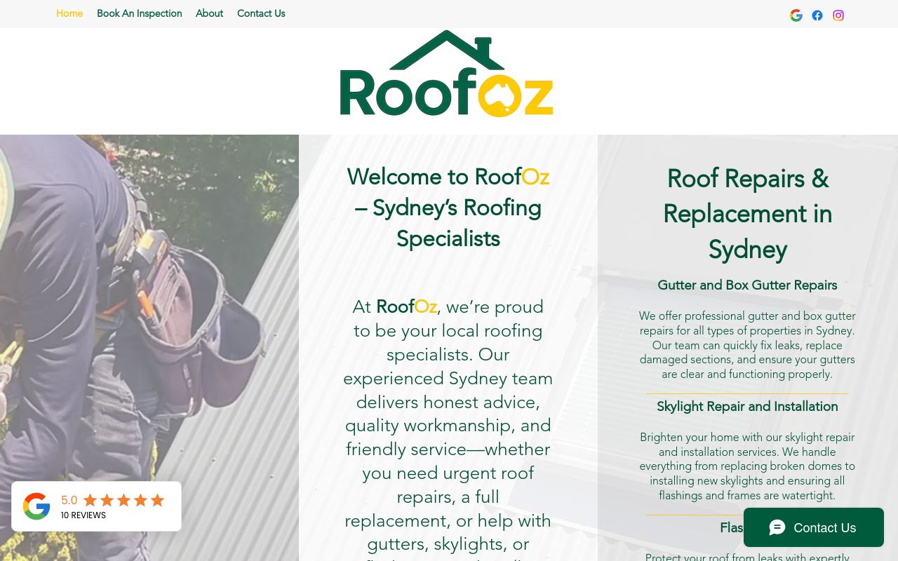 RoofOz website