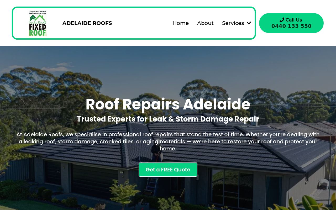 Adelaide Roofs website