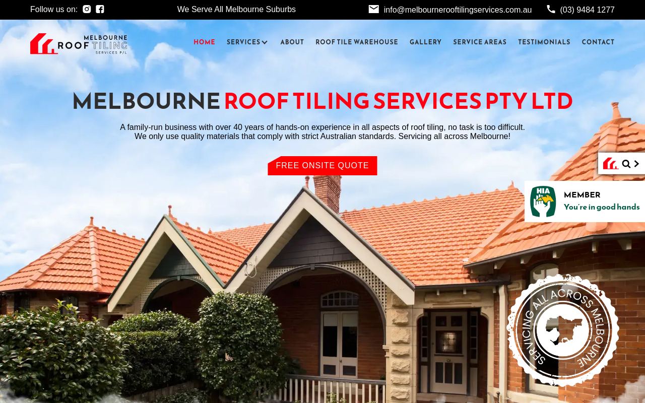 Melbourne Roof Tiling Services Pty Ltd website