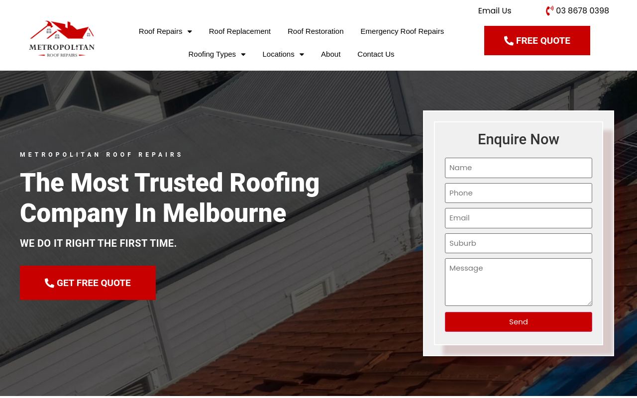 Metropolitan Roof Repairs website preview