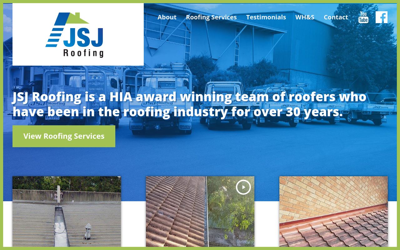 JSJ Roofing - Alexandria website