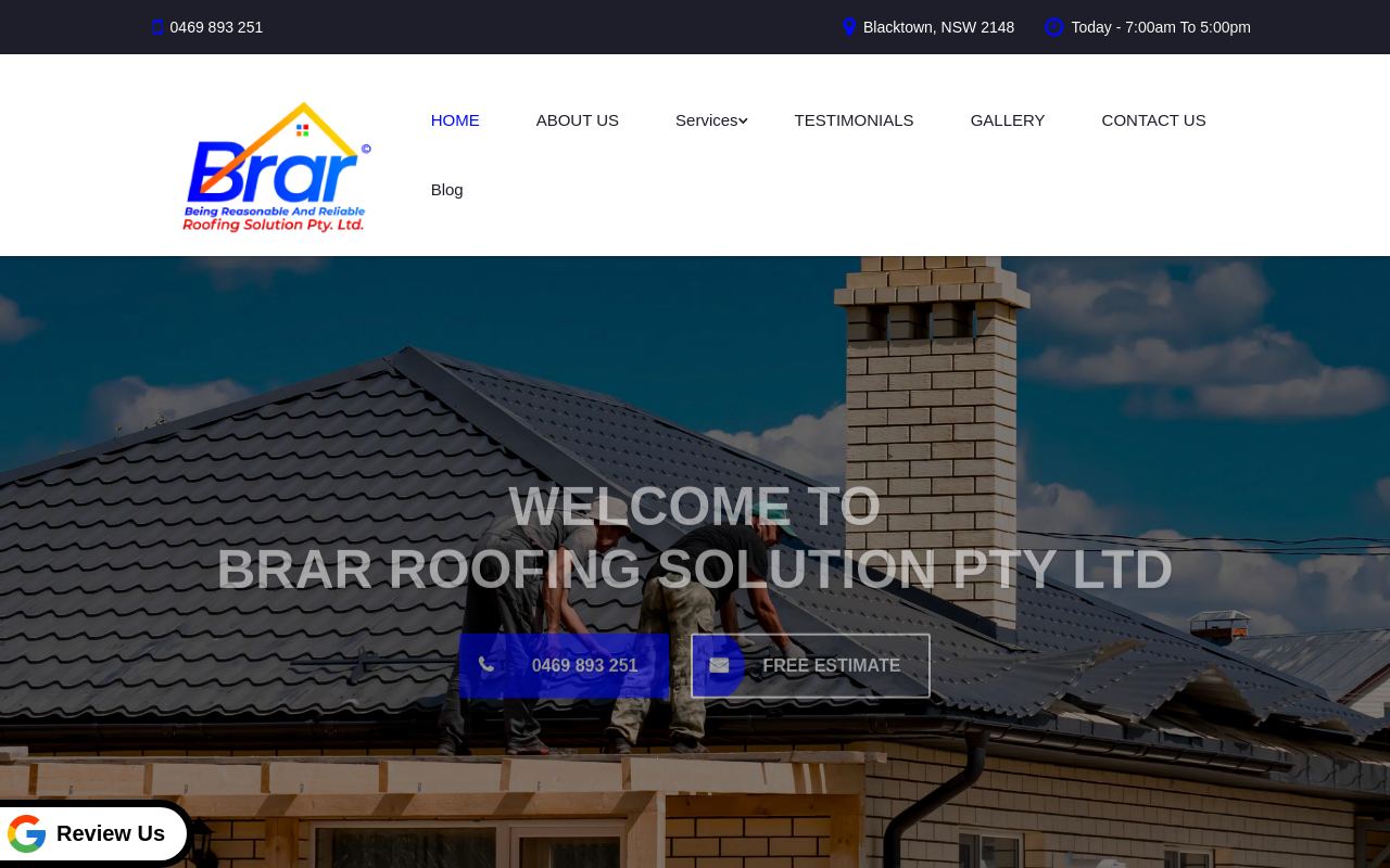 Brar Roofing Solution PTY LTD website