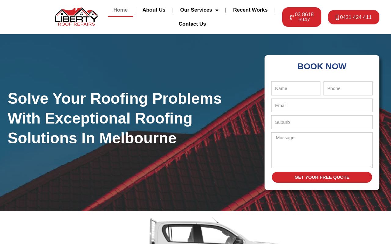 Liberty roof repairs website preview