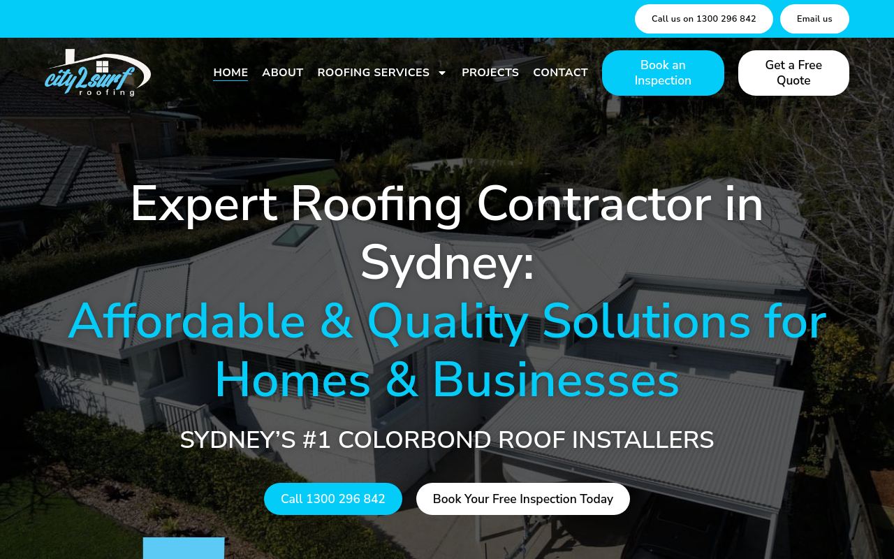 City2Surf Roofing - Northern Beaches website