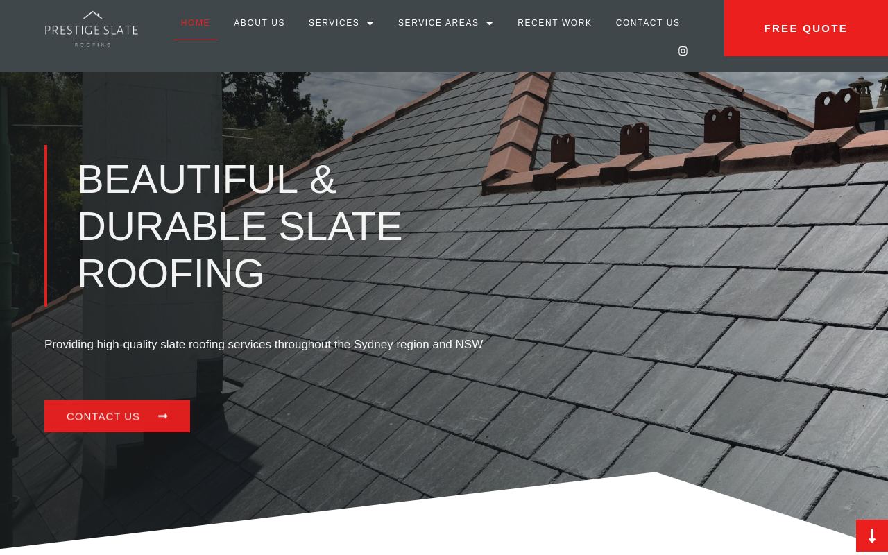 Prestige Slate Roofing website