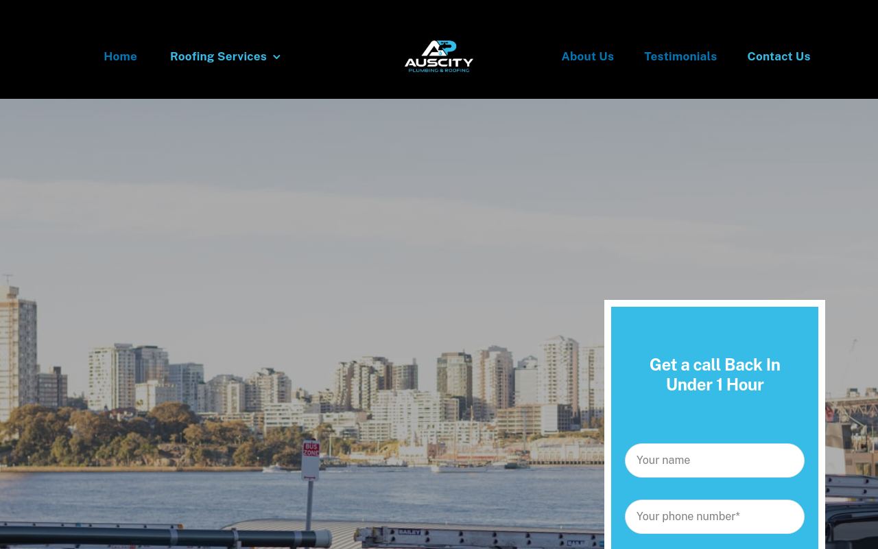 Auscity Roofing website preview