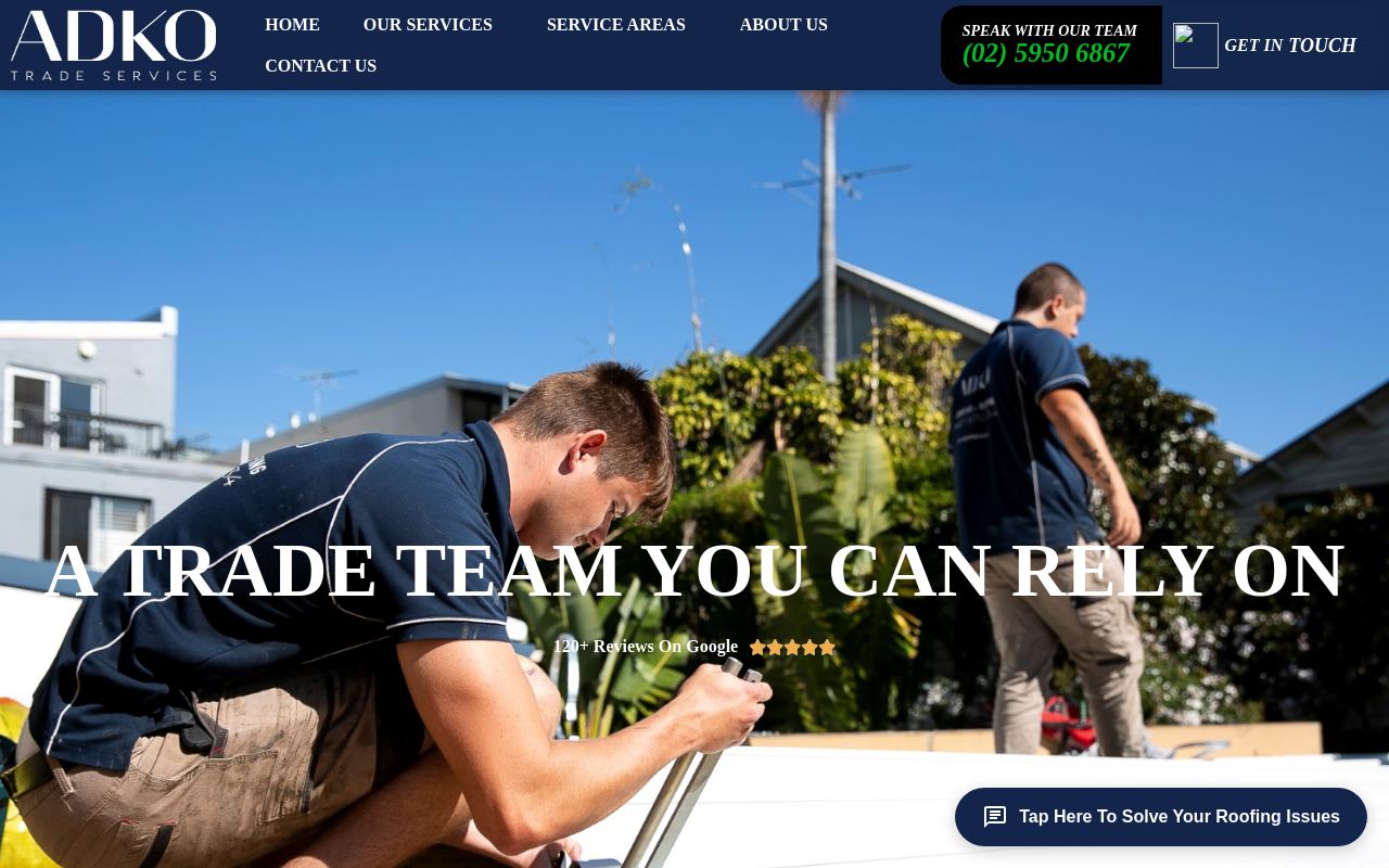ADKO Trade Services website