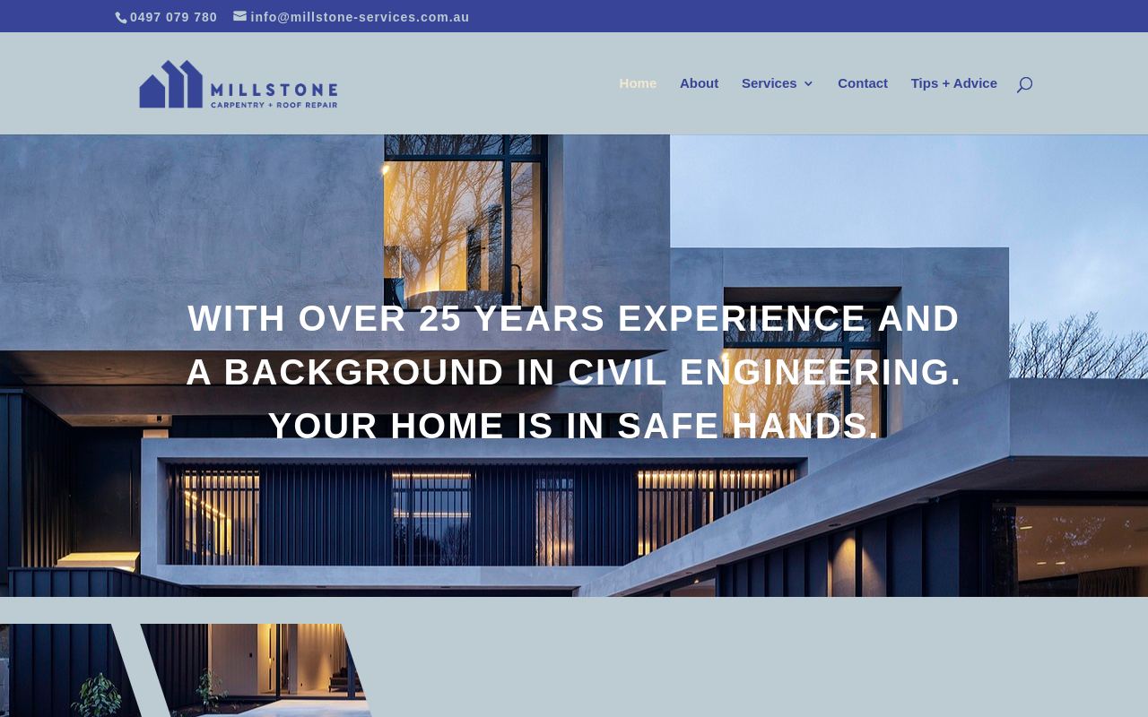 MILLSTONE Roof repair + Carpentry