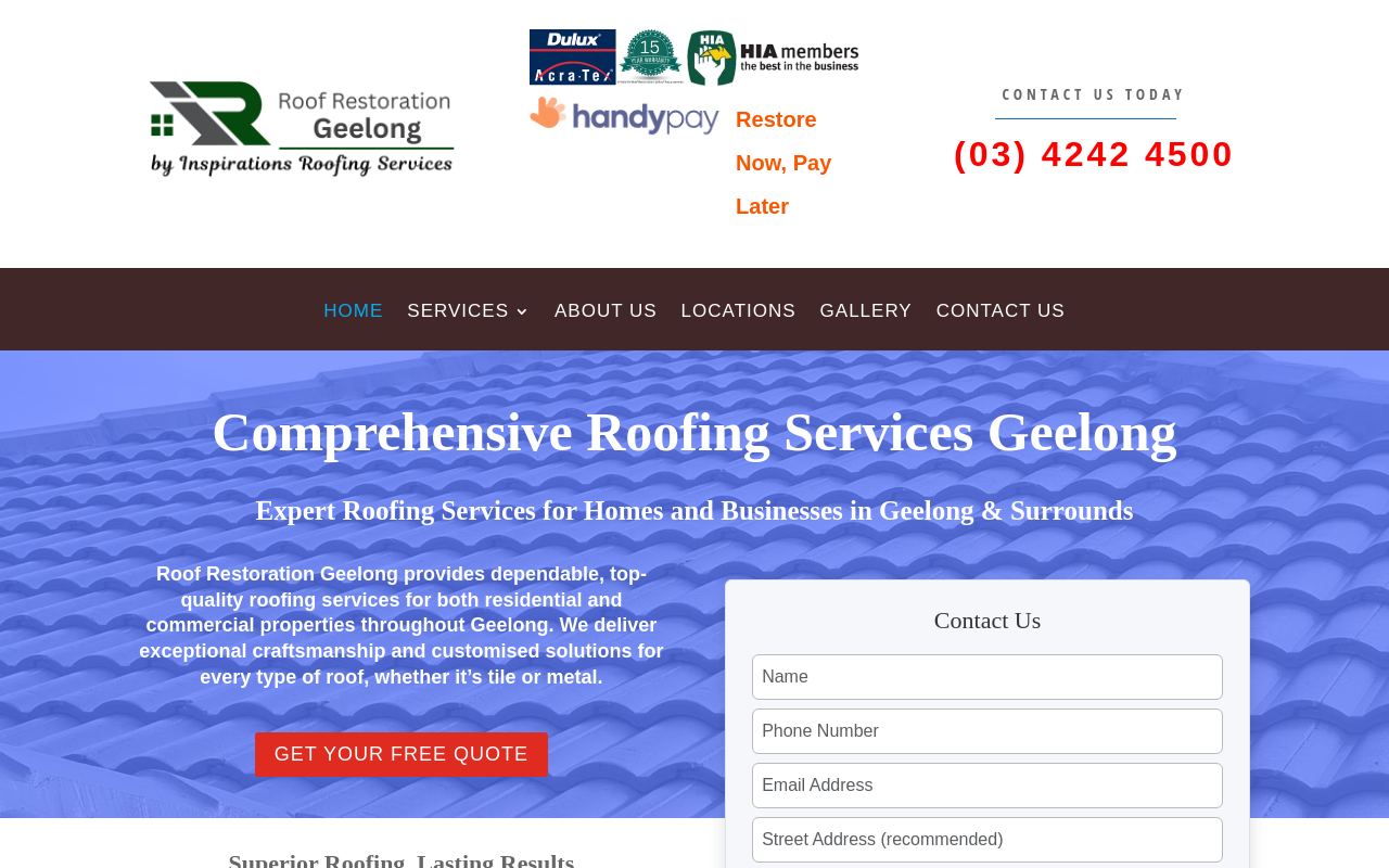 Roof Restoration Geelong website preview
