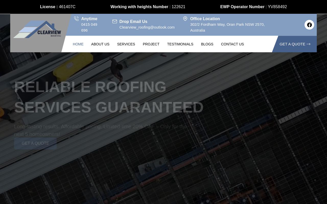 ClearviewRoofing website