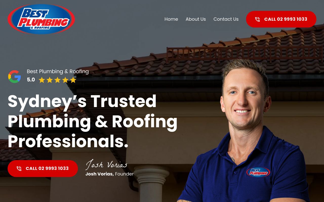 Best Plumbing & Roofing website preview