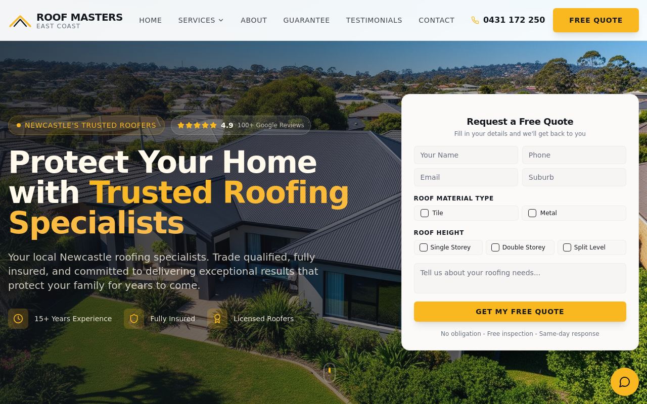 Roof Masters East Coast