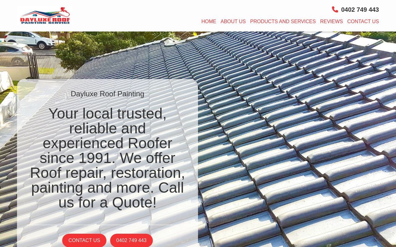 DayLuxe roof painting and repair website