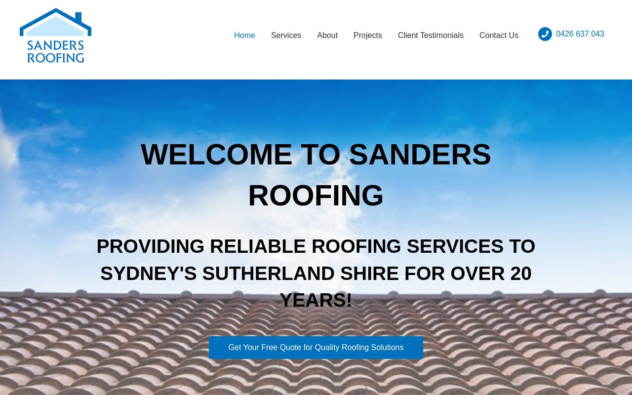 Sanders Roofing Pty Ltd website