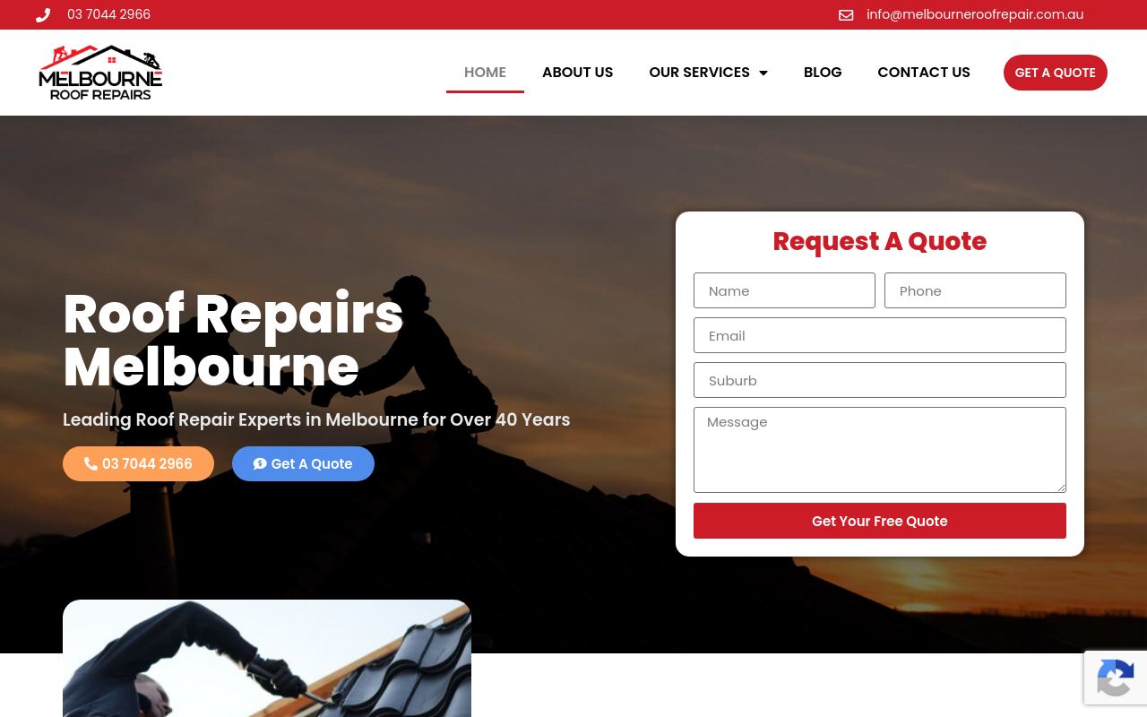 Melbourne Roof Repairs website