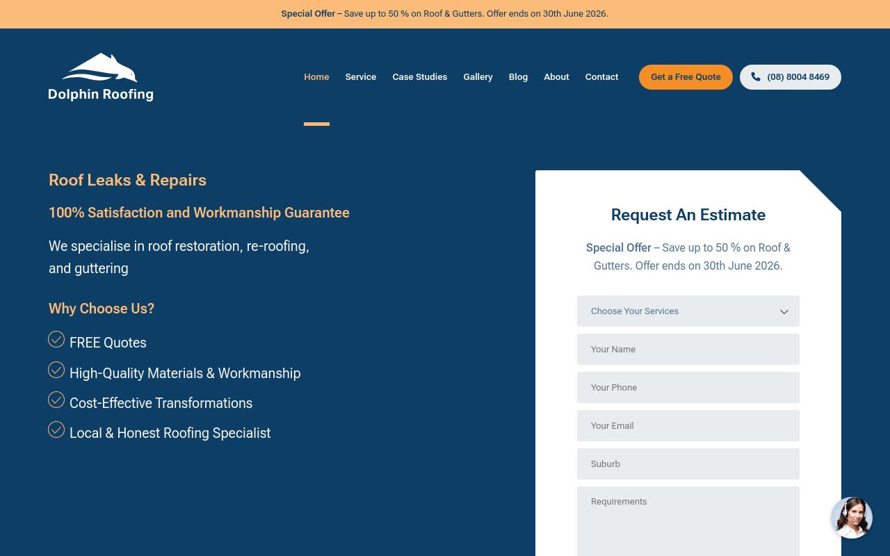Dolphin Roofing Adelaide - Roof Leak Repairs & Restoration