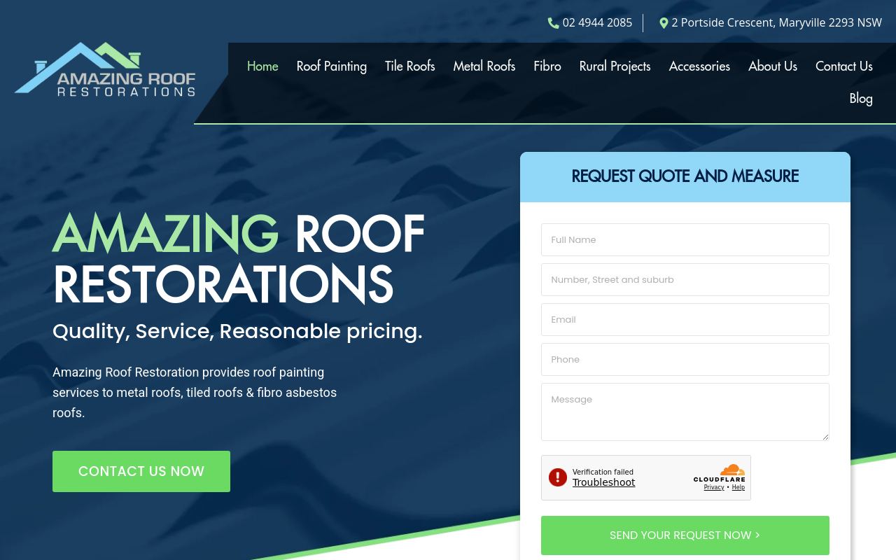 Amazing Roof Restorations website