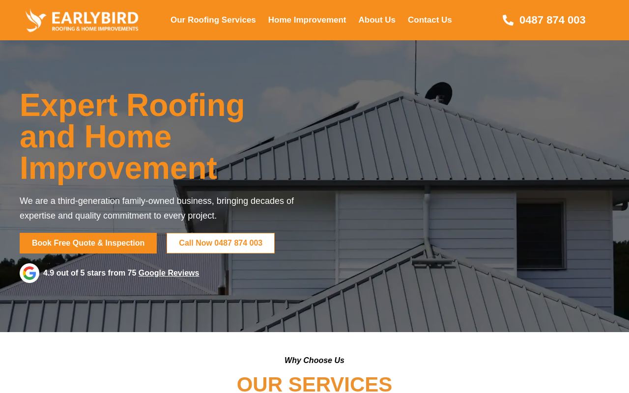 Earlybird Roofing & Home Improvements website preview